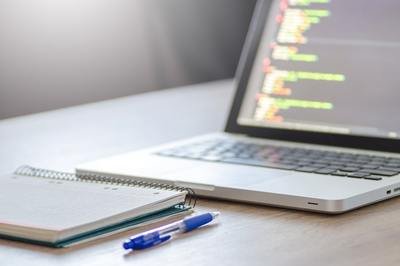 Big Data and ERP - laptop on desk