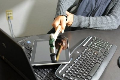 erp user gripes - smashed computer