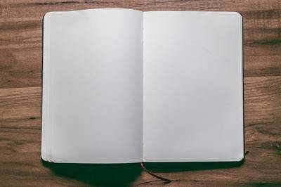 open blank notebook