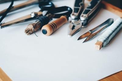 small business erp - tools and drawing pad
